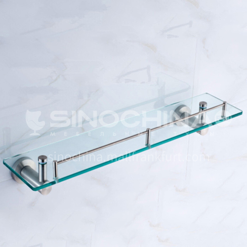 Bathroom stainless-steel glass shelf